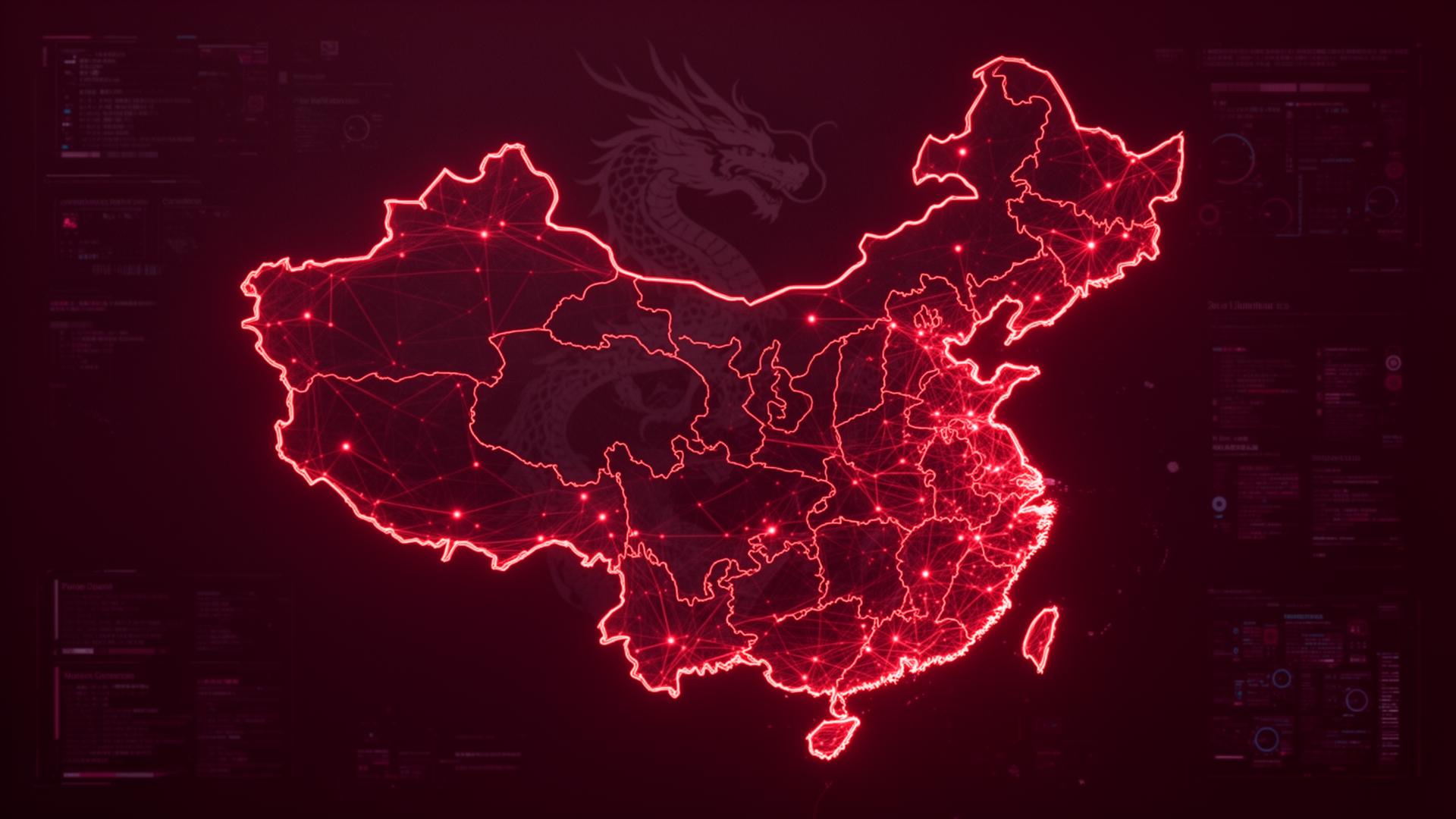 Mapa neón de China