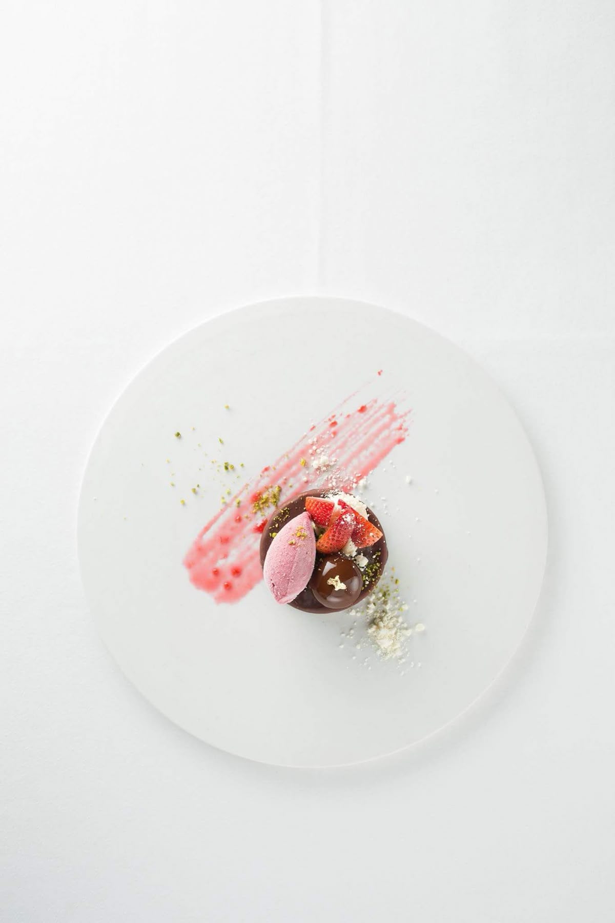 Postre con helado artesano
