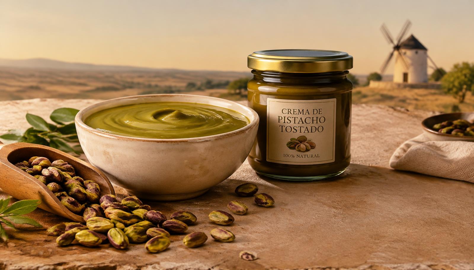 Pasta de pistacho española: pistacho nacional de Castilla-La Mancha para obrador